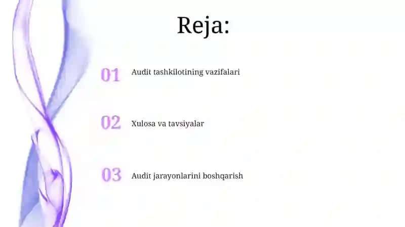 Auditorlik tashkilotining majburiyatlari 2