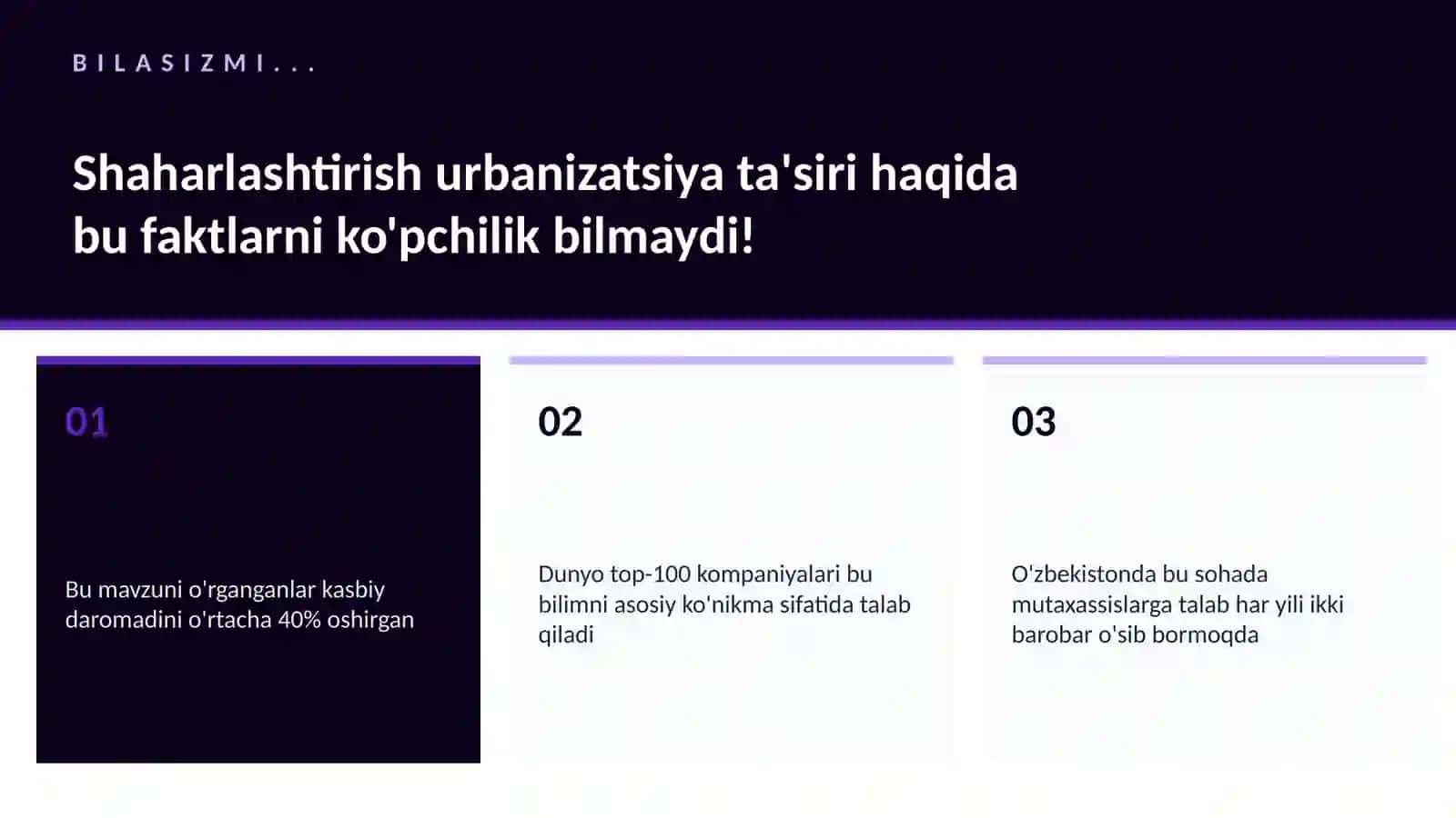 Shaharlashtirish urbanizatsiya ta'siri 2