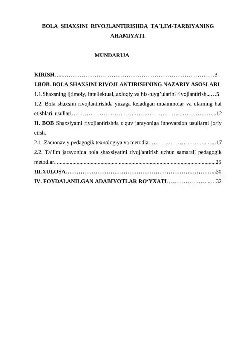 BOLA SHAXSINI RIVOJLANTIRISHDA TA`LIM-TARBIYANING AHAMIYATI 2