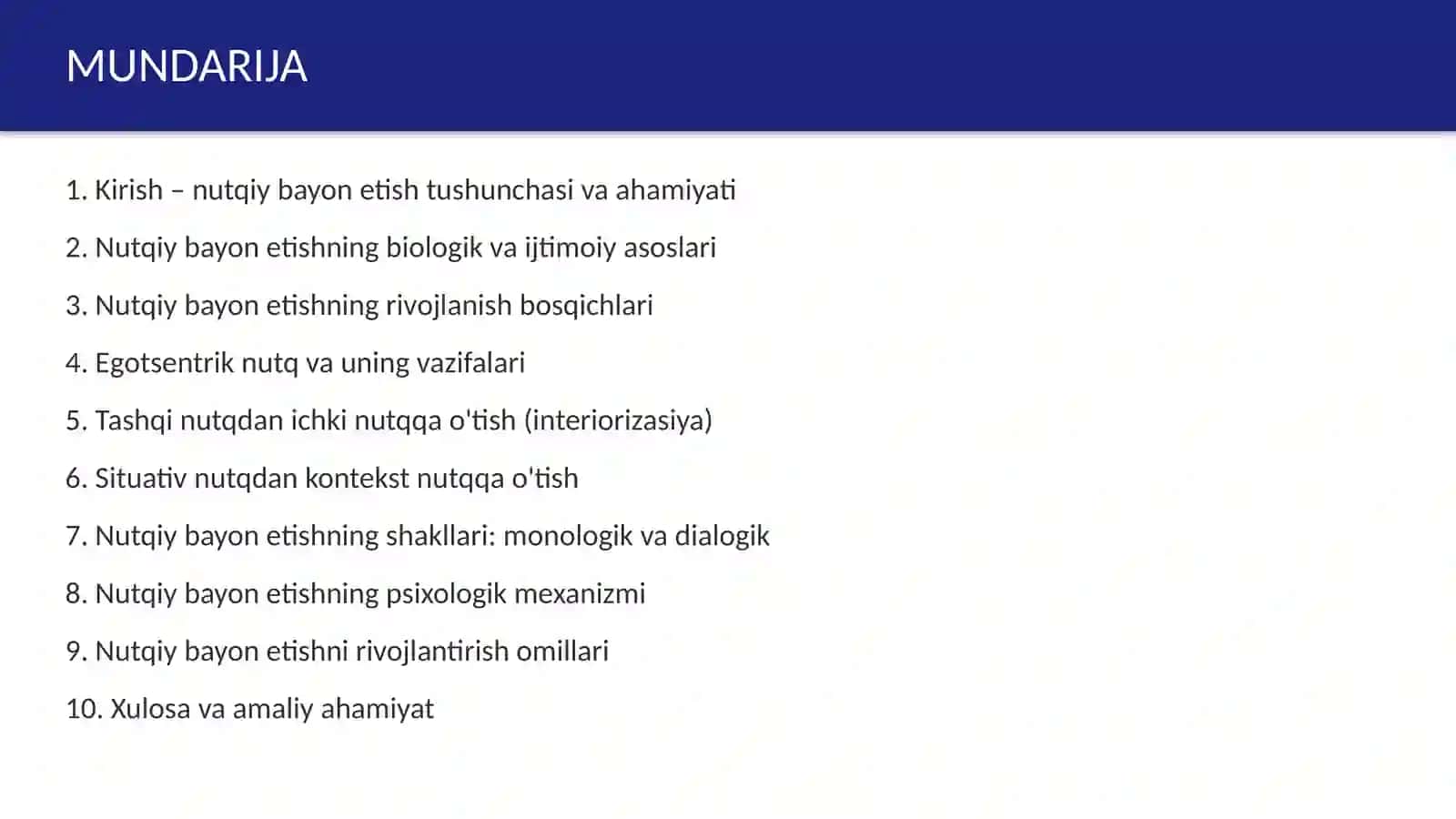 Nutqiy bayon etishning vujudga kelishi 2