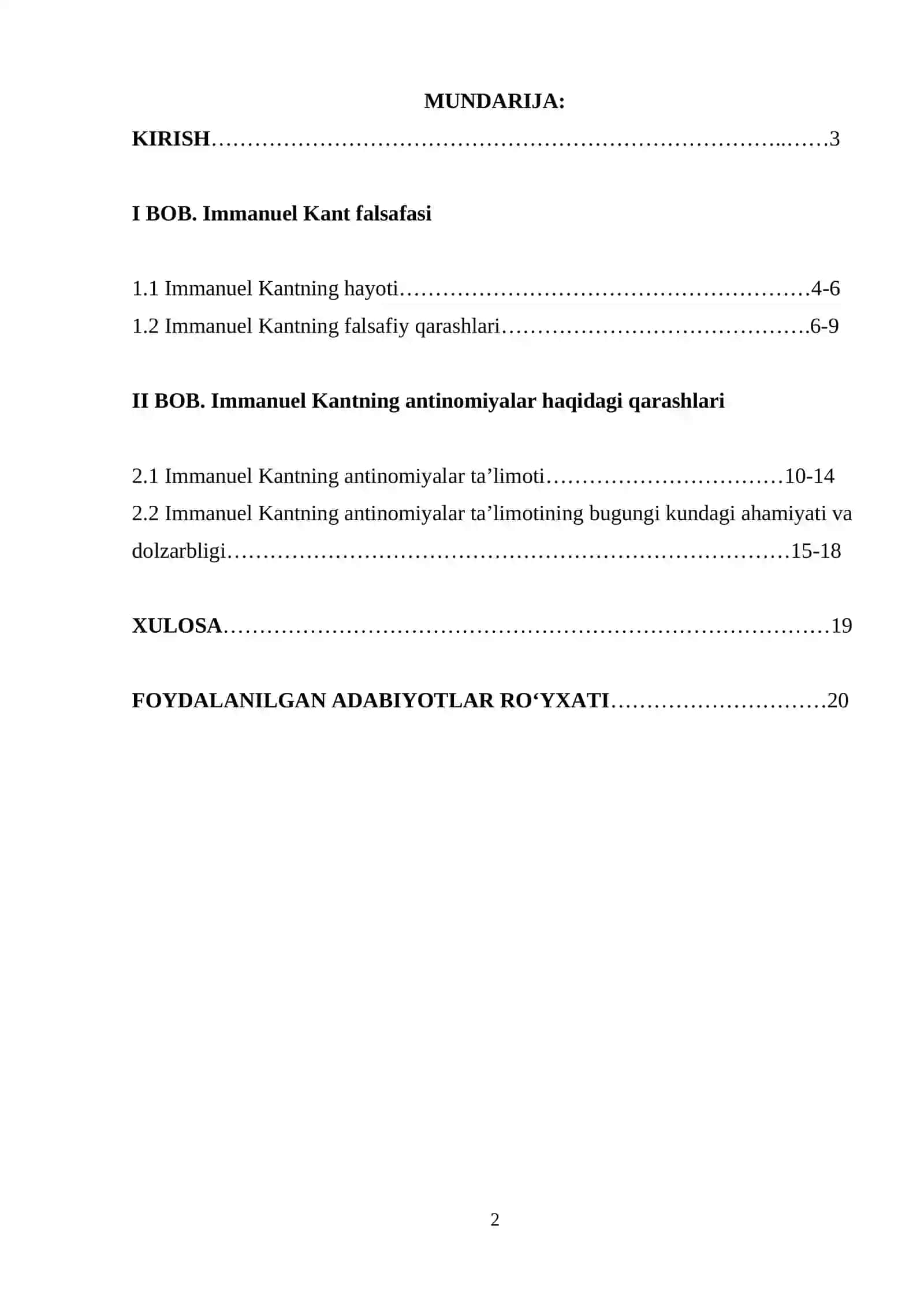Immanuel Kantning antinomiyalar haqidagi ta’limoti 2 2