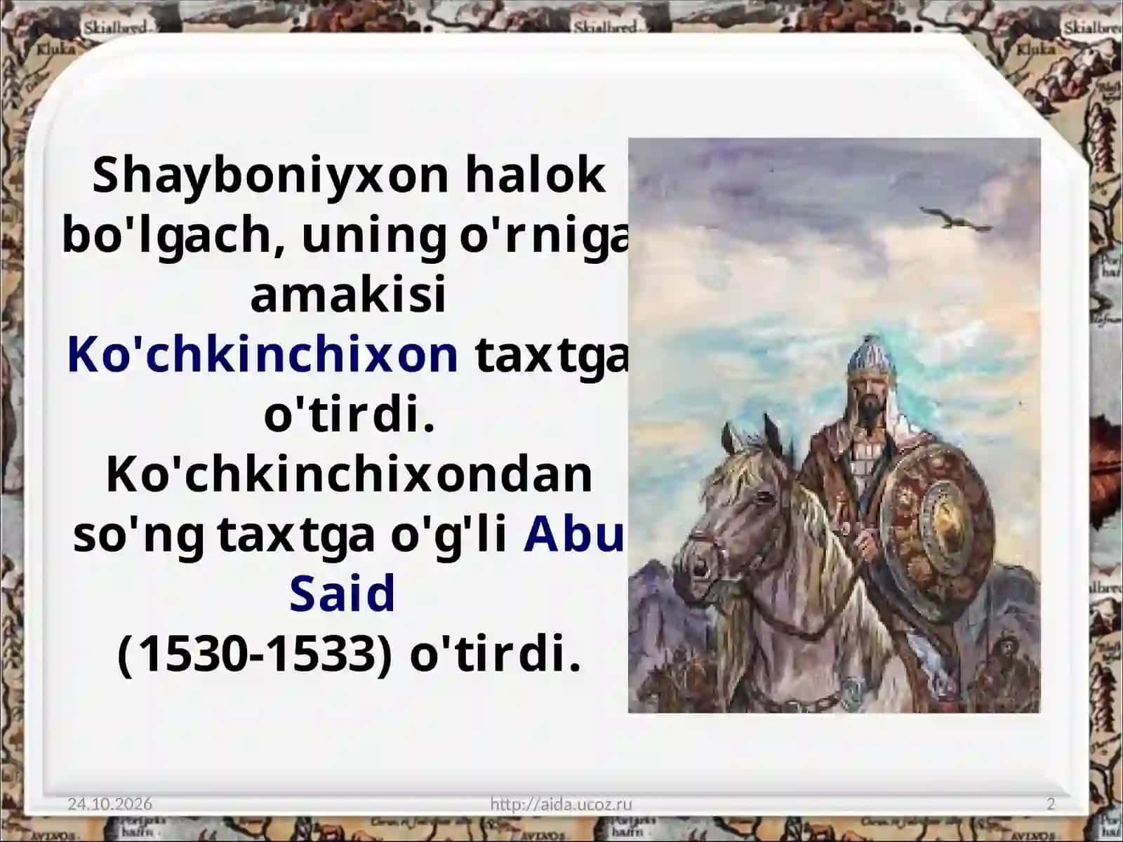 Shayboniyxon tashkili 2