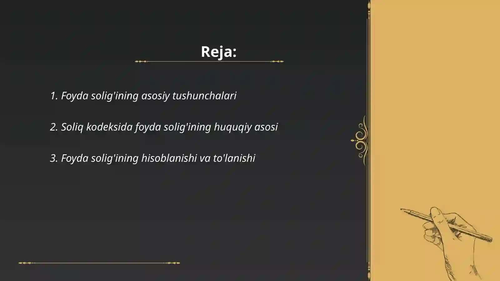 Foyda solig'ining soliq kodeksi bo'yicha shakllanish jarayoni 2