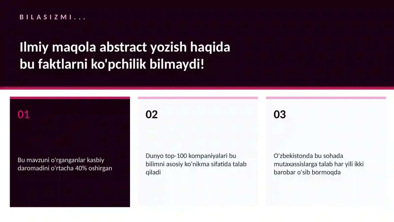 Ilmiy maqola abstract yozish 2