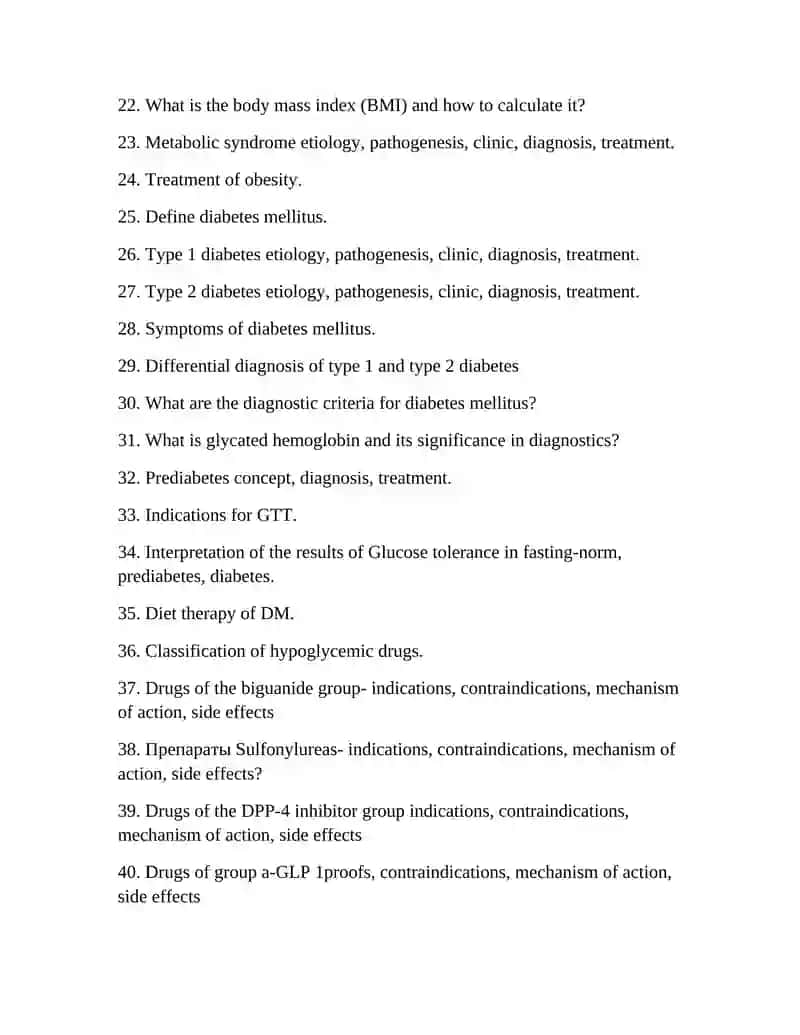 Endocrinology Exam Questions 2