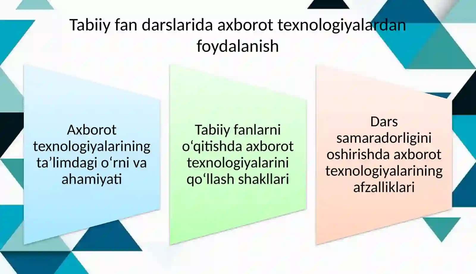 Tabiiy fanlarda axborot texnologiyalaridan foydalanish 2