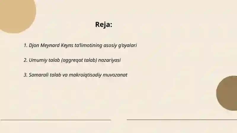 Djon Meynard Keyns ta’limoti 2