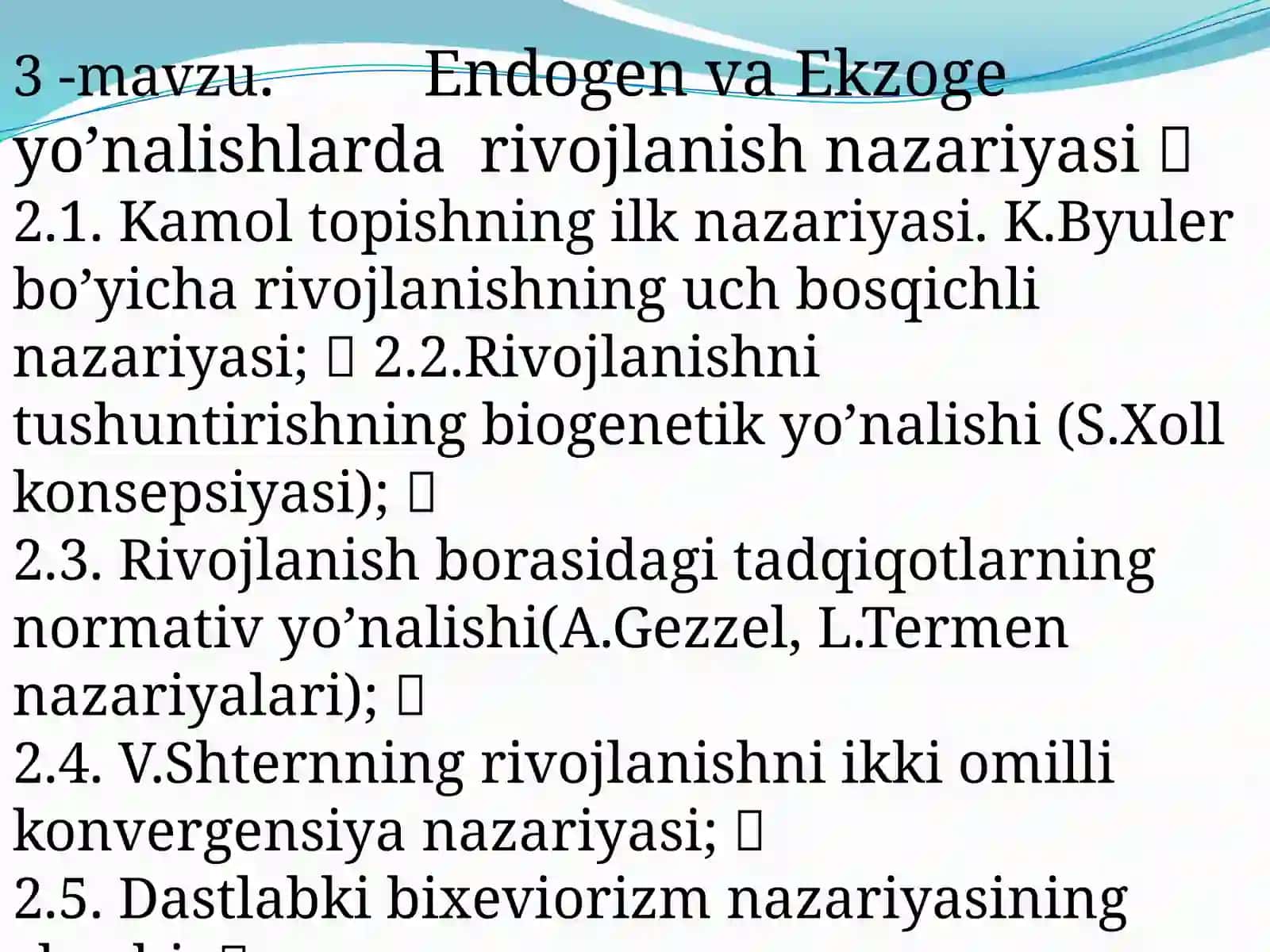 RIVOJLANISH PSIXOLOGIYASI 2