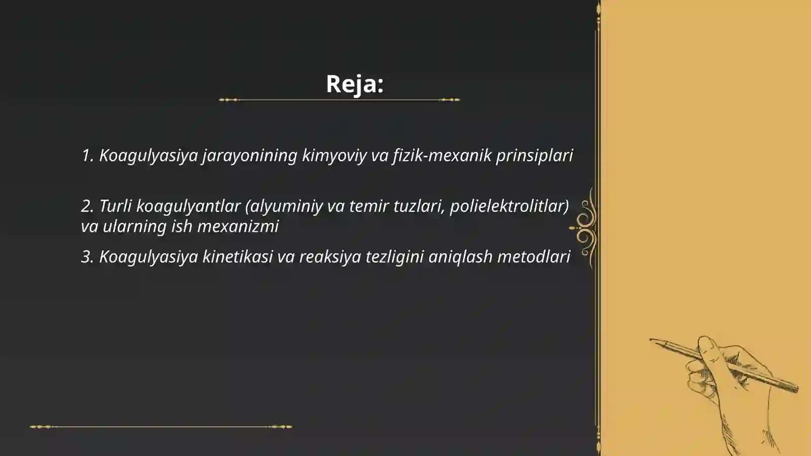 koagulyasiya jarayonlarini va atrof-muhitni muhofaza qilishning kimyoviy va fizik-mexanik asoslari 2