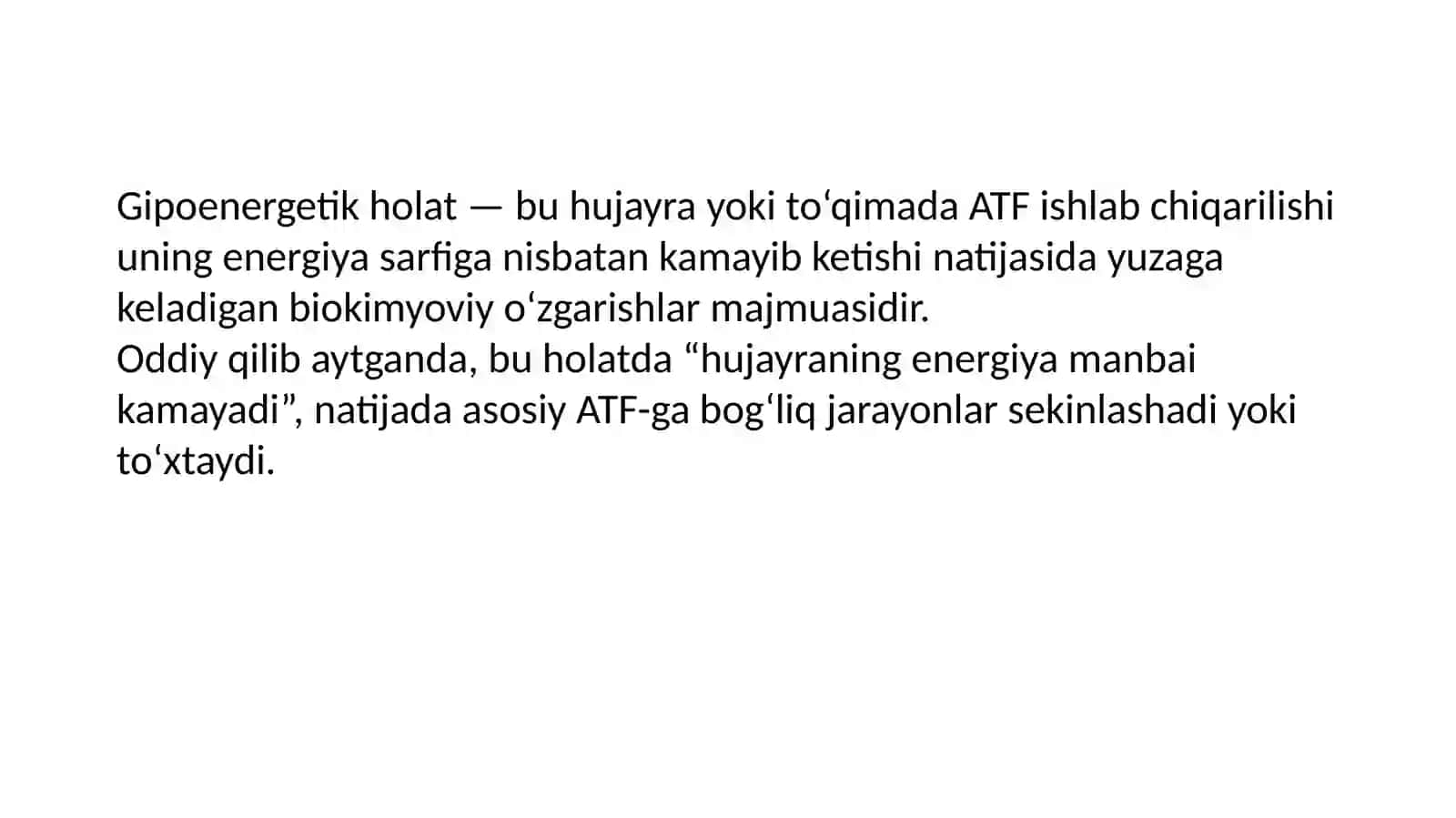 Gipoenergetik holat 2