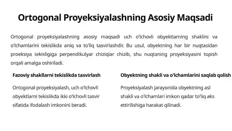 Ortogonal proyeksiyalash 2