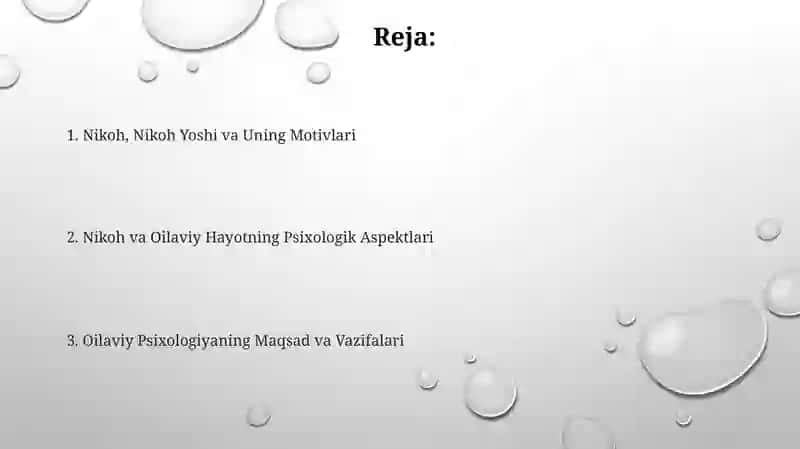 Nikoh, Nikoh Yoshi va Uning Motivlari 2