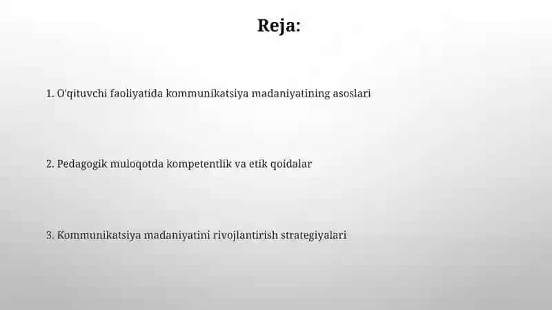 O'qituvchi faoliyatida kommunikatsiya madaniyatining asoslari 2