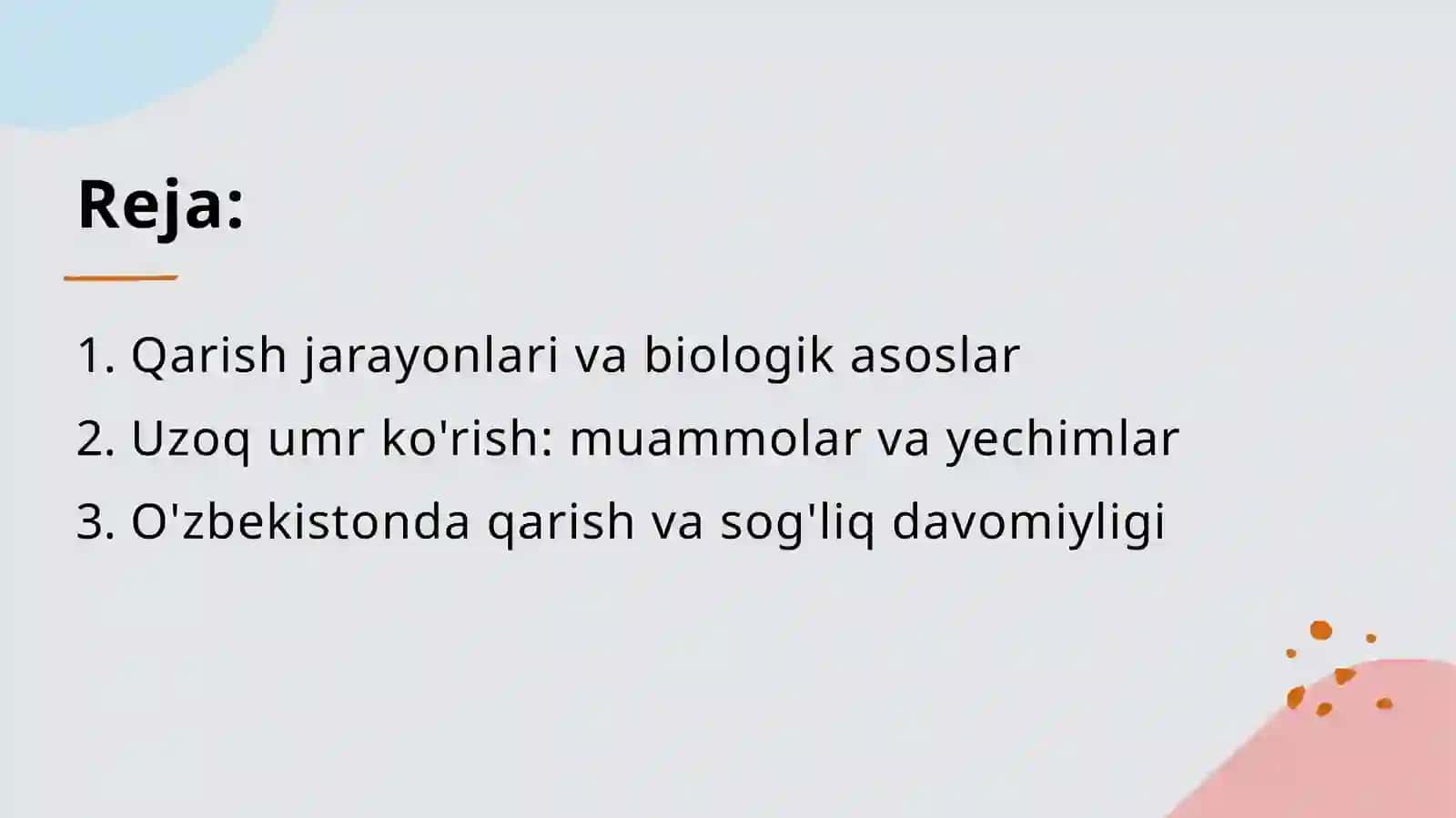 Qarishning biologik aspektlari 2