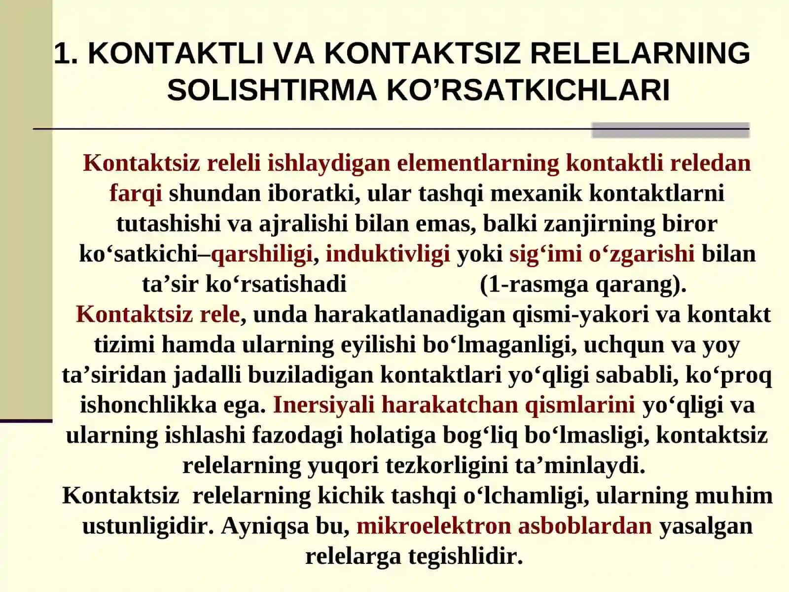 Kontaktsiz relelar 2