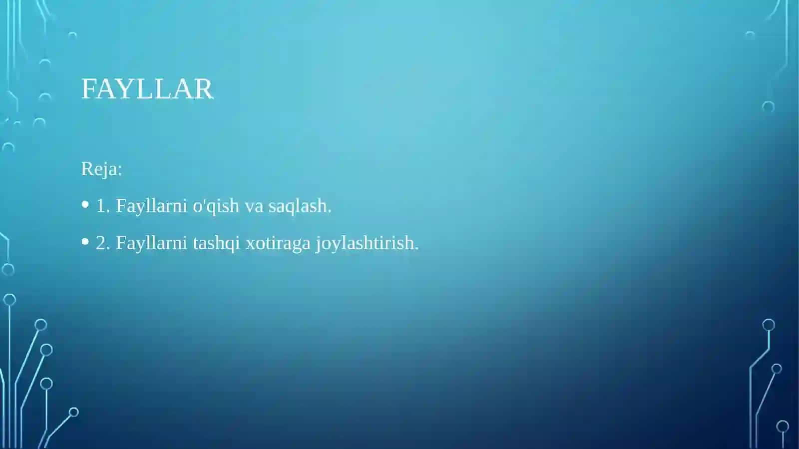 Android platformasida fayllarni o'qish, o'chirish va joylashtirish usullari 2