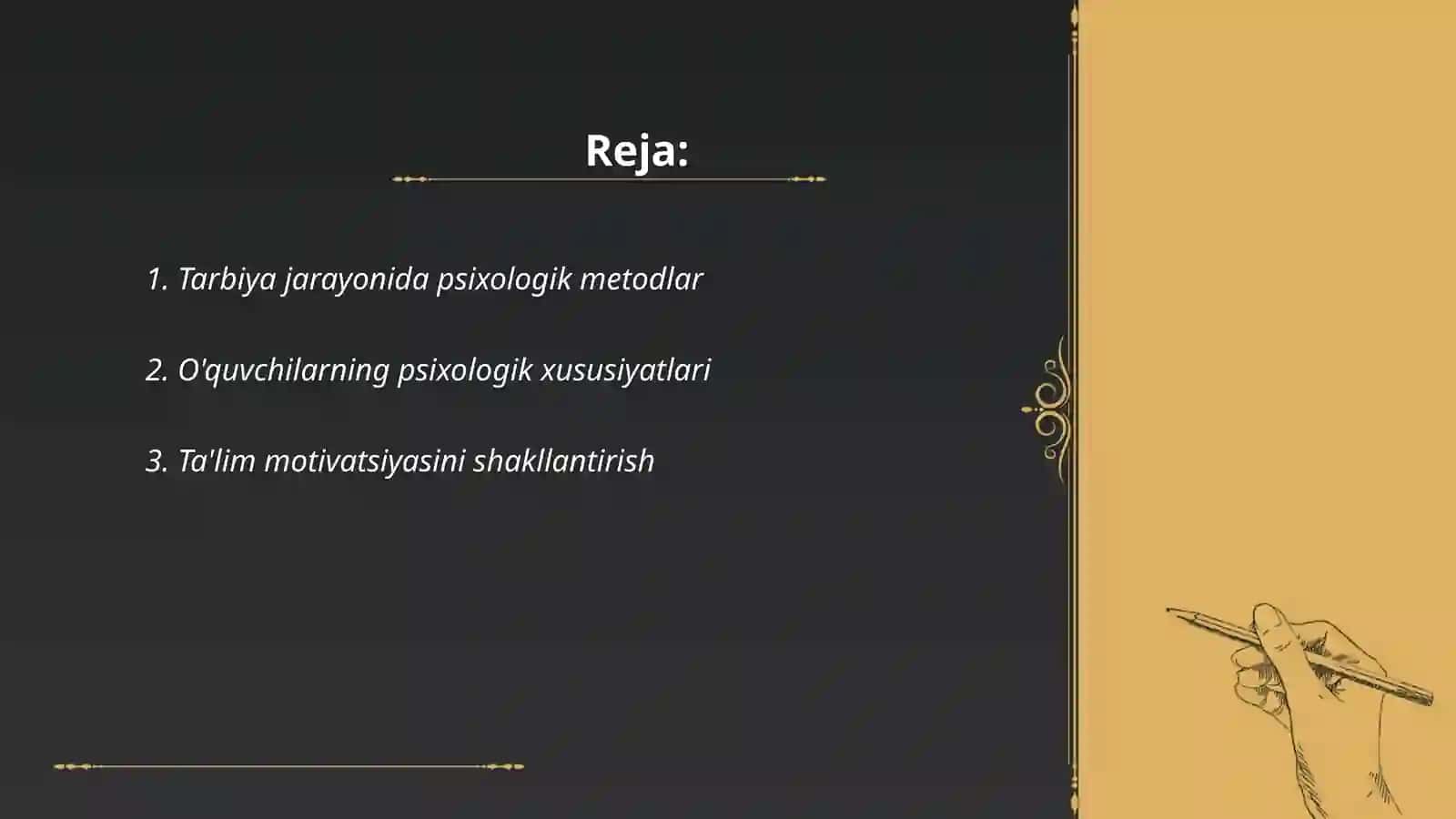 Tarbiya jarayonining psixologik asoslari 2