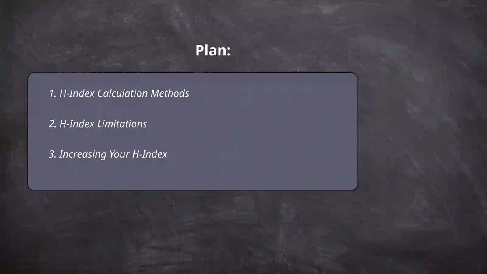 H-Index Calculation Methods 2