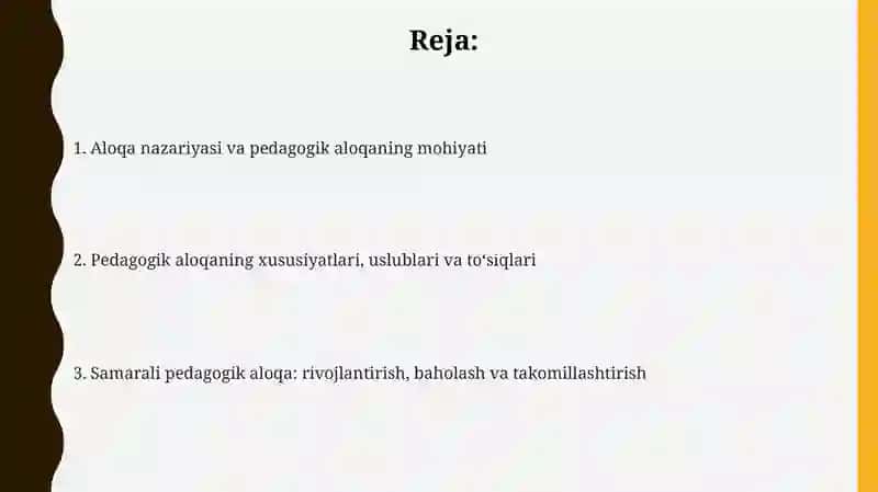 Pedagogik aloqaning mohiyati 2