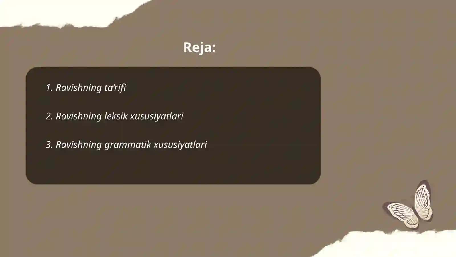 Ravish soʻz turkumi uning leksik grammatik xususiyatlari 2