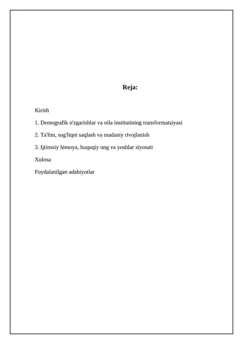 Mustaqillikdan soʻng Oʻzbekiston Respublikasida ijtimoiy o'zgarishlar 2