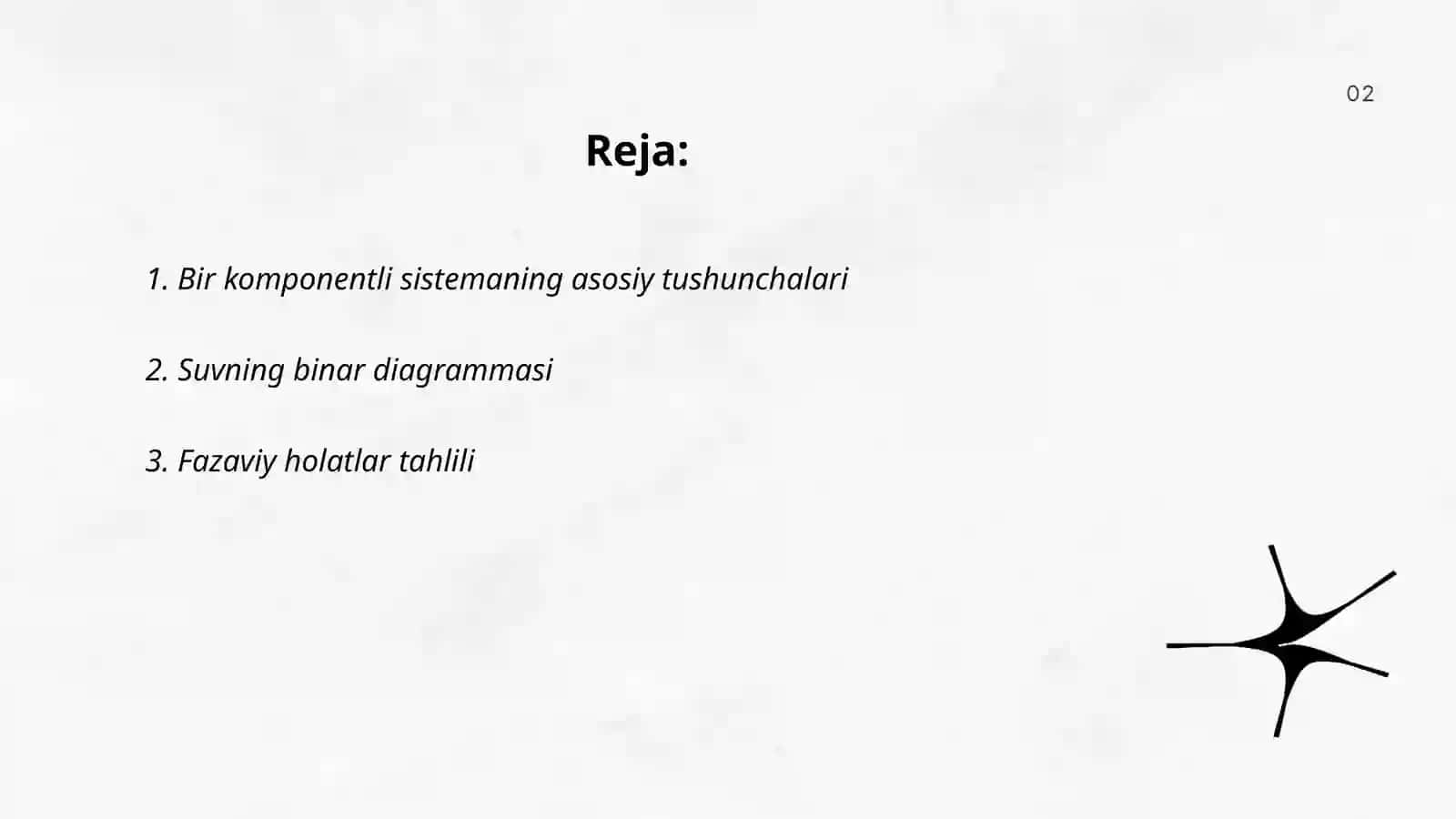 Bir komponentli sistemalar.Suvning holat diagrammasi.Mono- va enantiotropik fazaviy o'tishlar 2