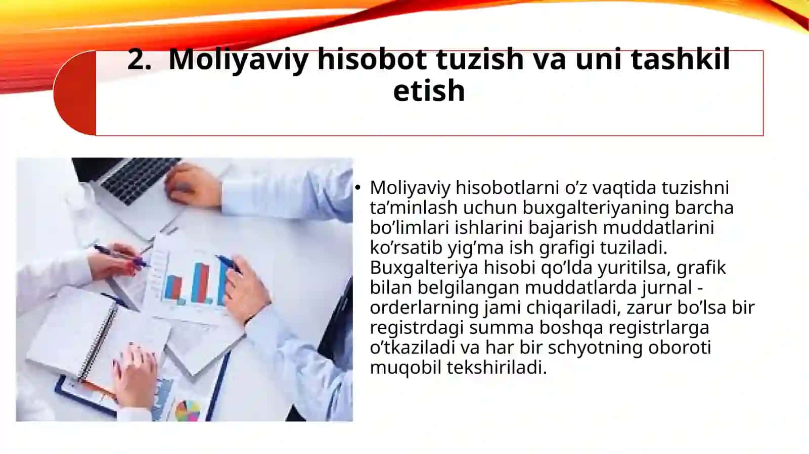 Moliyaviyhisobot –xo’jalikyurituvchisubyektlartomonidanmahsulot(ishvaxizmat) larsotishnatijalari 2