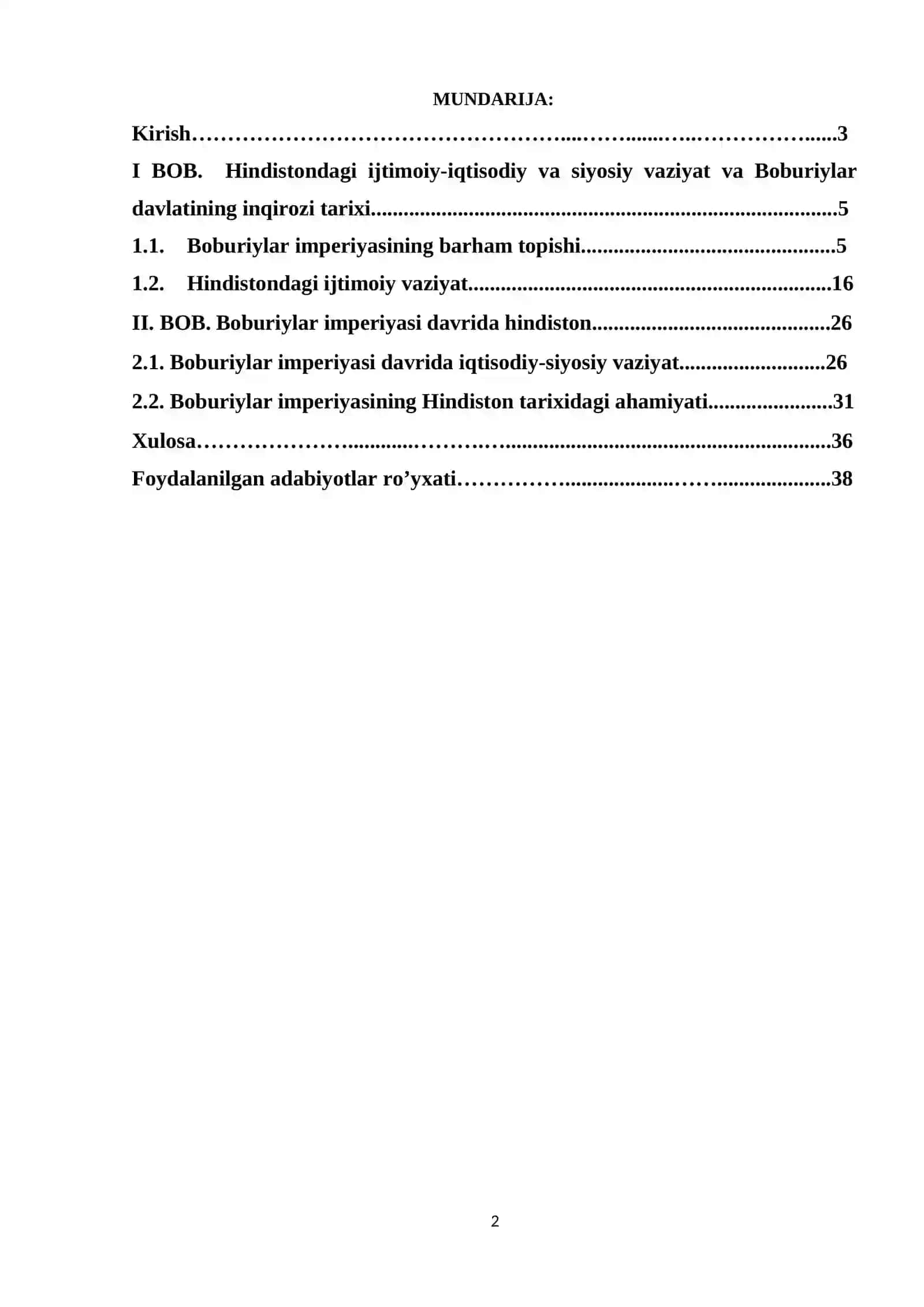 HINDISTONDAGI IJTIMOIY-IQTISODIY VA SIYOSIY VAZIYAT BOBURIYLAR DAVLATINING INQIROZI 2