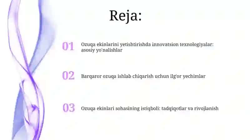 Ozuqa ekinlarini yetishtirishda innovatsion texnologiyalar: asosiy yo'nalishlar 2