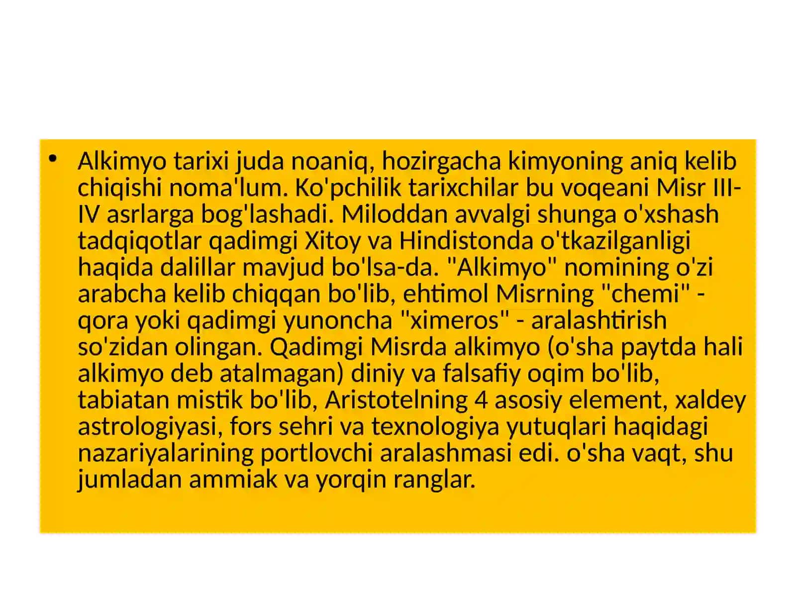 Arab va Yunon alkimyosi 2