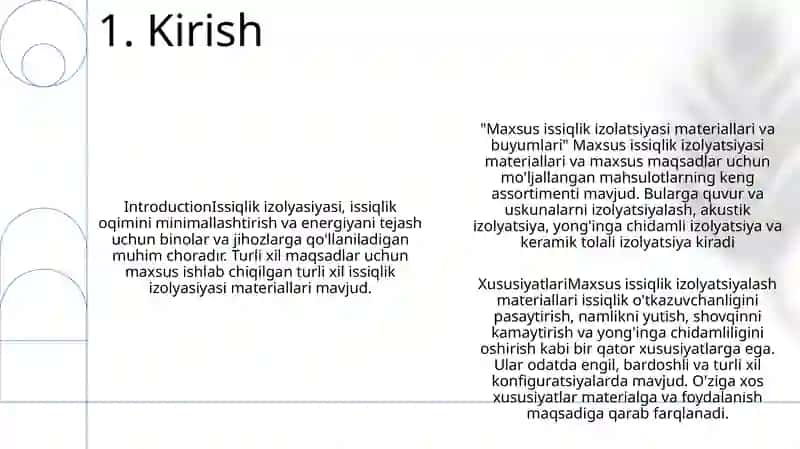 Maxsus Issiqlik Izolyasiyasi Ashyolari Va Buyumlari 2