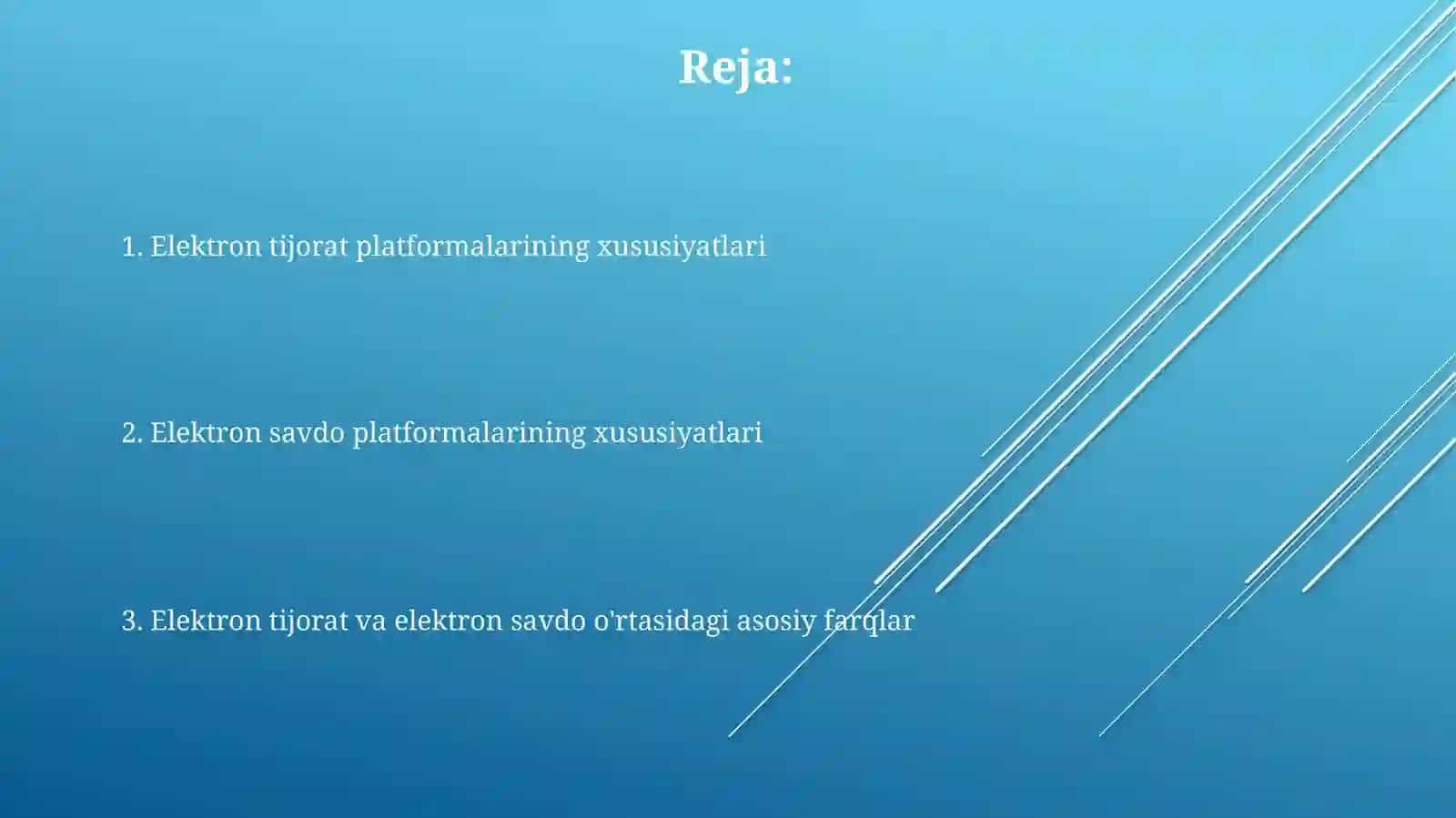 Elektron tijorat va elektron savdo xususiy belgilari va farqlari 2