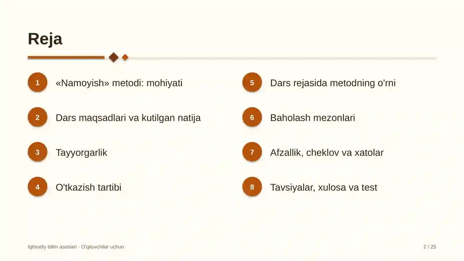 iqtisodiy bilim asoslari darslarida namoyish metodidan foydalanish 8247 2
