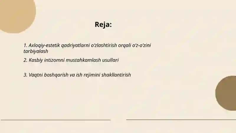 San’atkor shaxsiy madaniyatini shakllantirishda o‘z-o‘zini tarbiyalash yo‘llari 2
