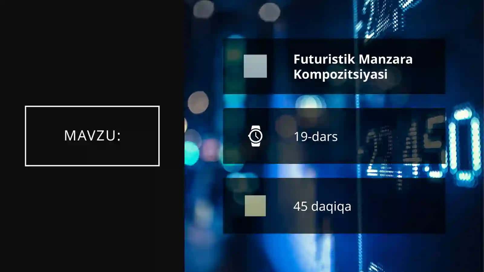 FuturistikManzaraKompozitsiyasiyaratishdatexnologikrivojlanishvaijodiytasavvuruyg‘unliginiaksettirishuchunturlikompozitsionelementlargaalohidae'tiborqaratishzarur 2