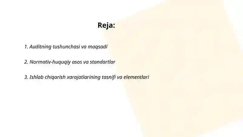 Auditning tushunchasi va maqsadi 2