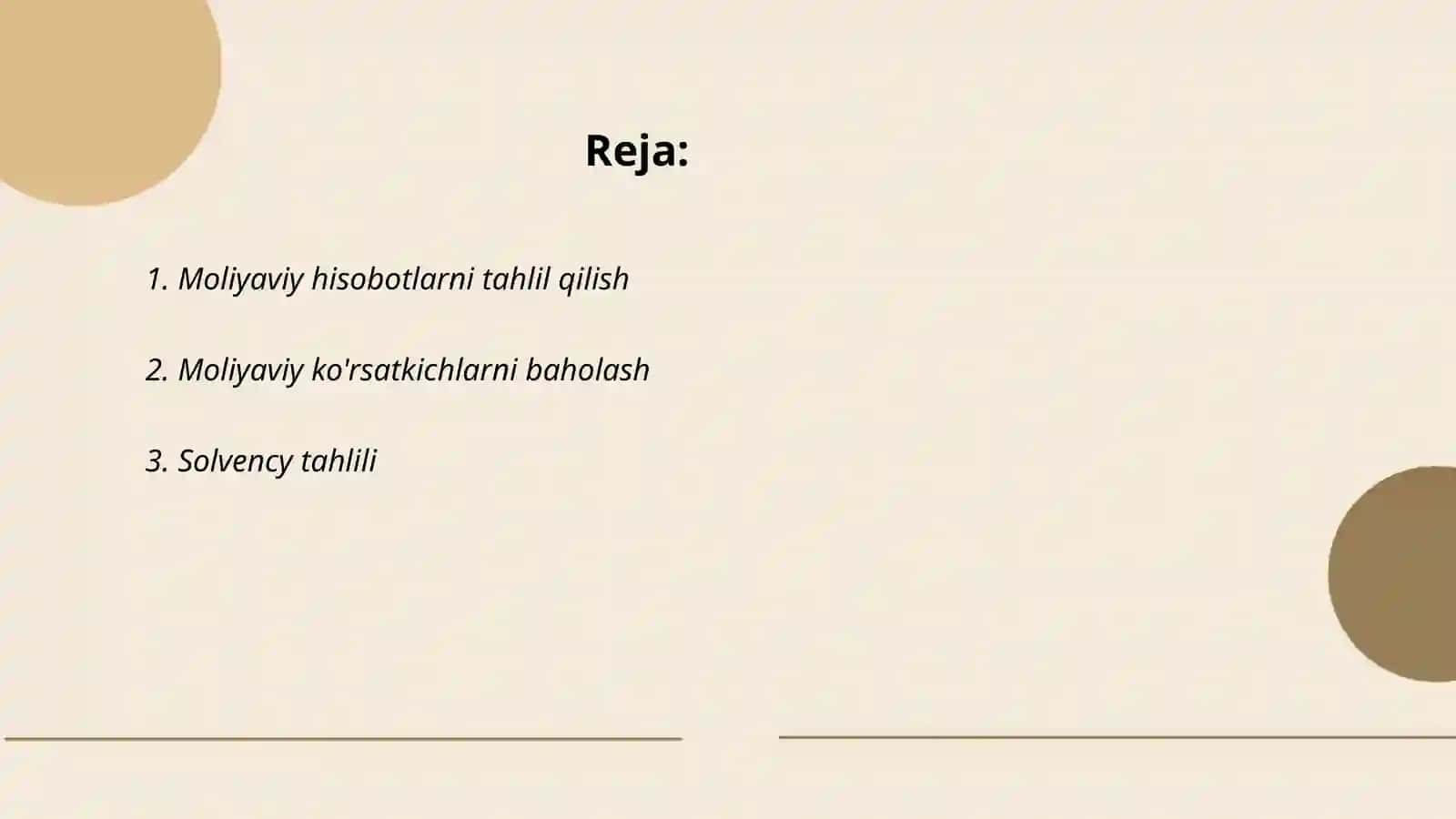 Tadbirkorlik subyektlarini moliyaviy tahlil qilish 2