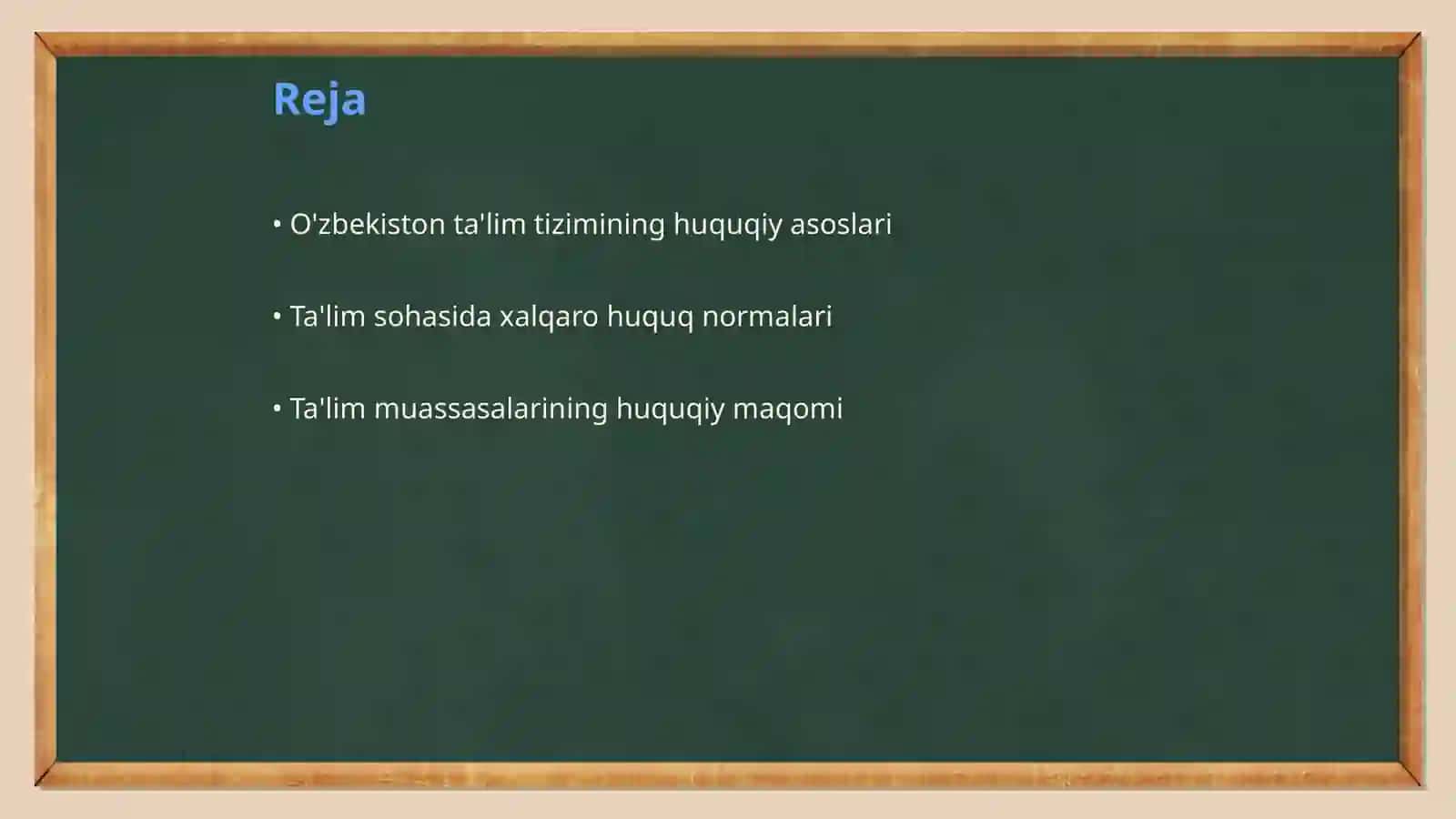 Ta’lim tizimining huquqiy-me’yoriy asoslari 2