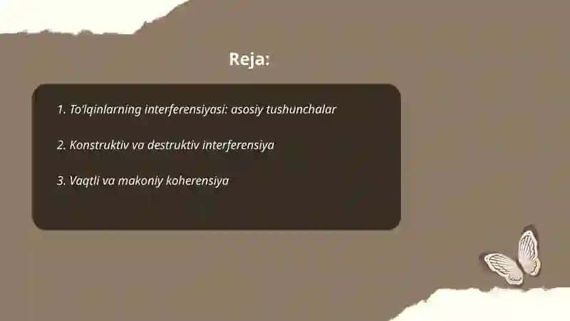 Toʻlqinlarning interferensiyasi va difraksiyasi 2