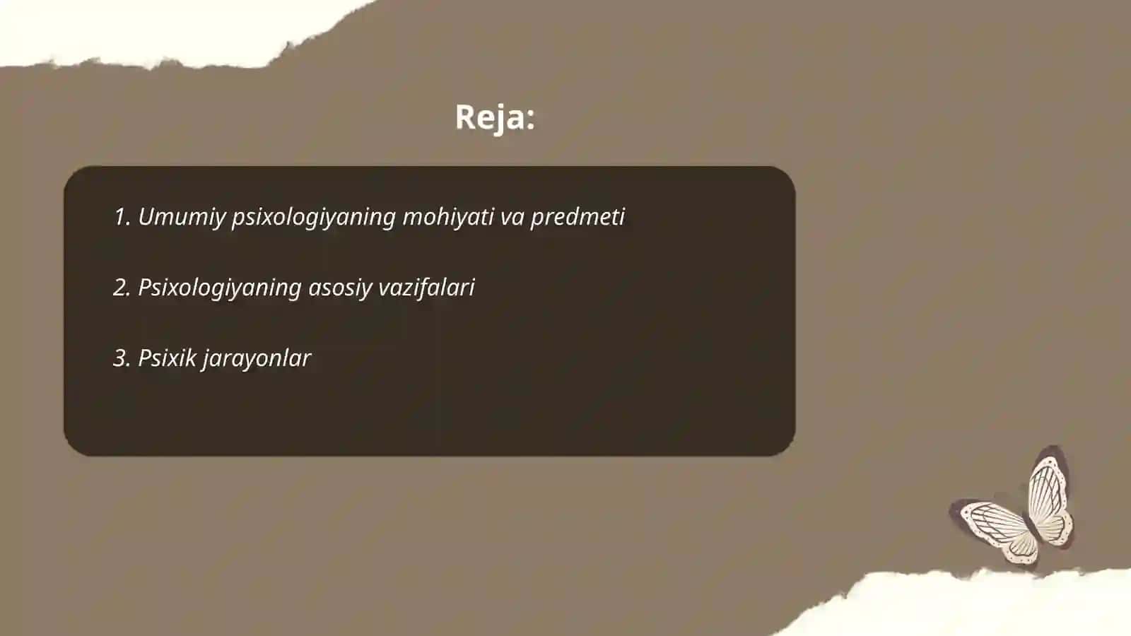 Umumiy psixologiya fani predmeti va asosiy vazifalari 2