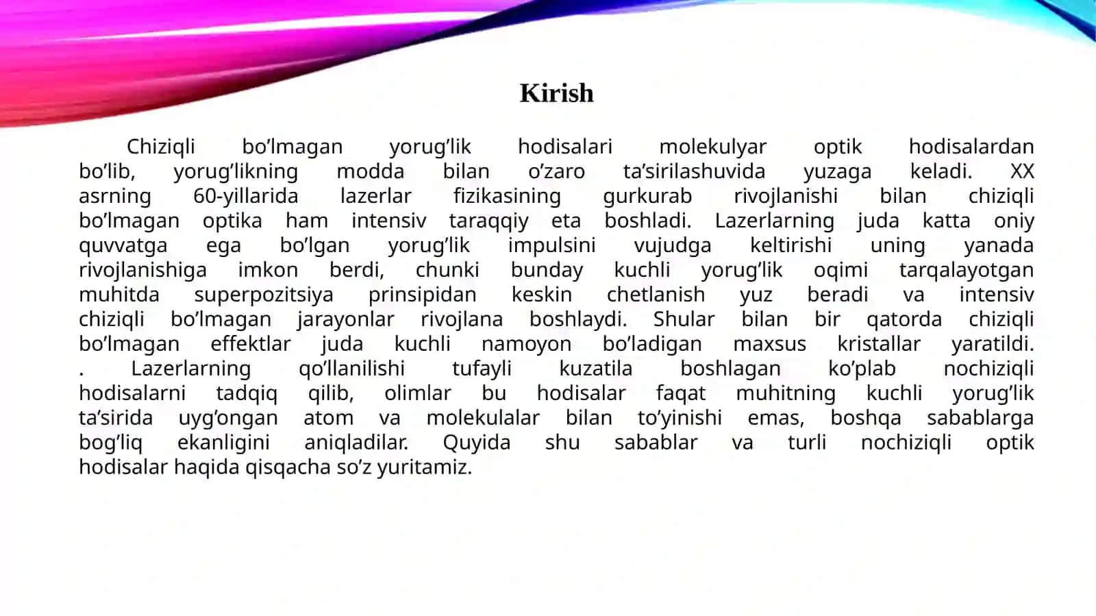 Kursishi Mandelshtam-Brillyuen majburiy sochilishi va uning qo’llanishi 2