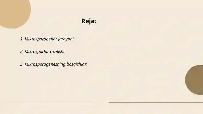 Mikrosporogenez bilan tanishish 2