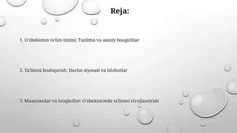 Oʼzbekistonda taʼlim tizimi va uning boshqaruvi 2