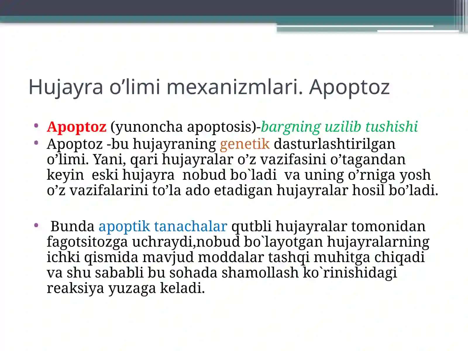 Apoptoz mexanizmlari 2