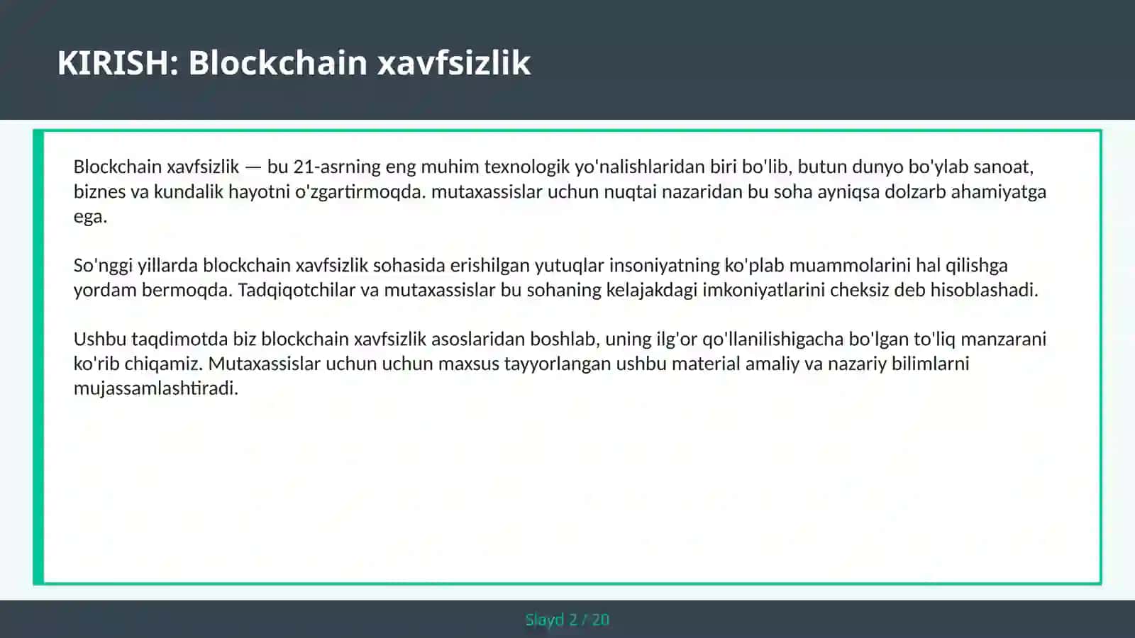 Blockchain xavfsizlik 2
