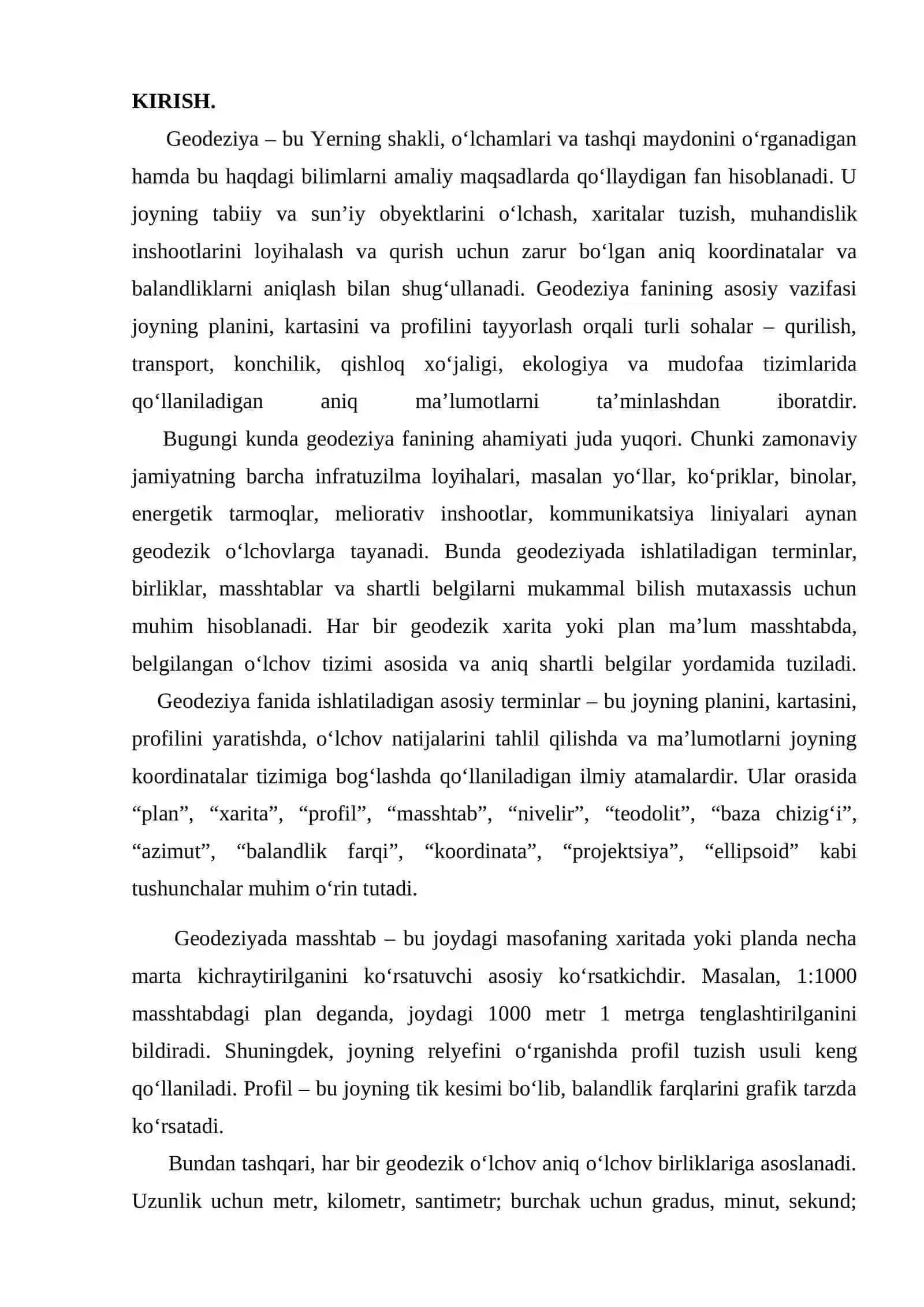 Geodeziyada ishlatiladigan asosiy terminlar 2