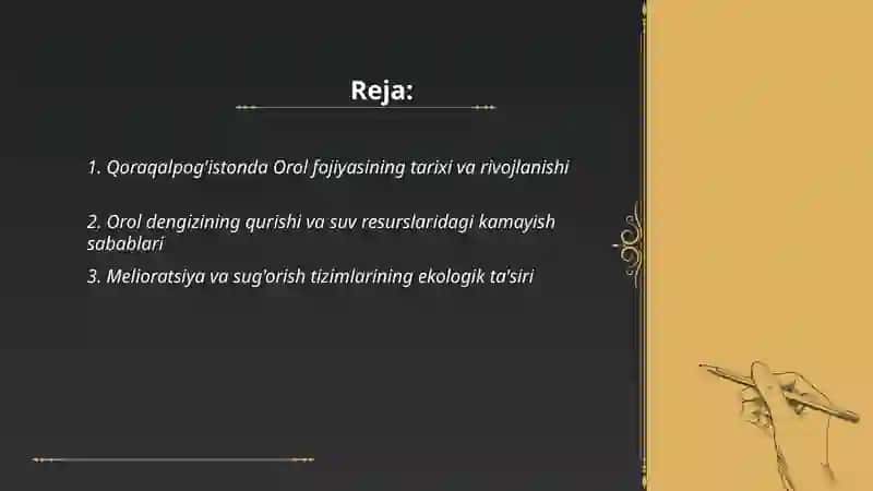 Qoraqalpog'istonda Orol fojiyasining ekologik ta'siri 2