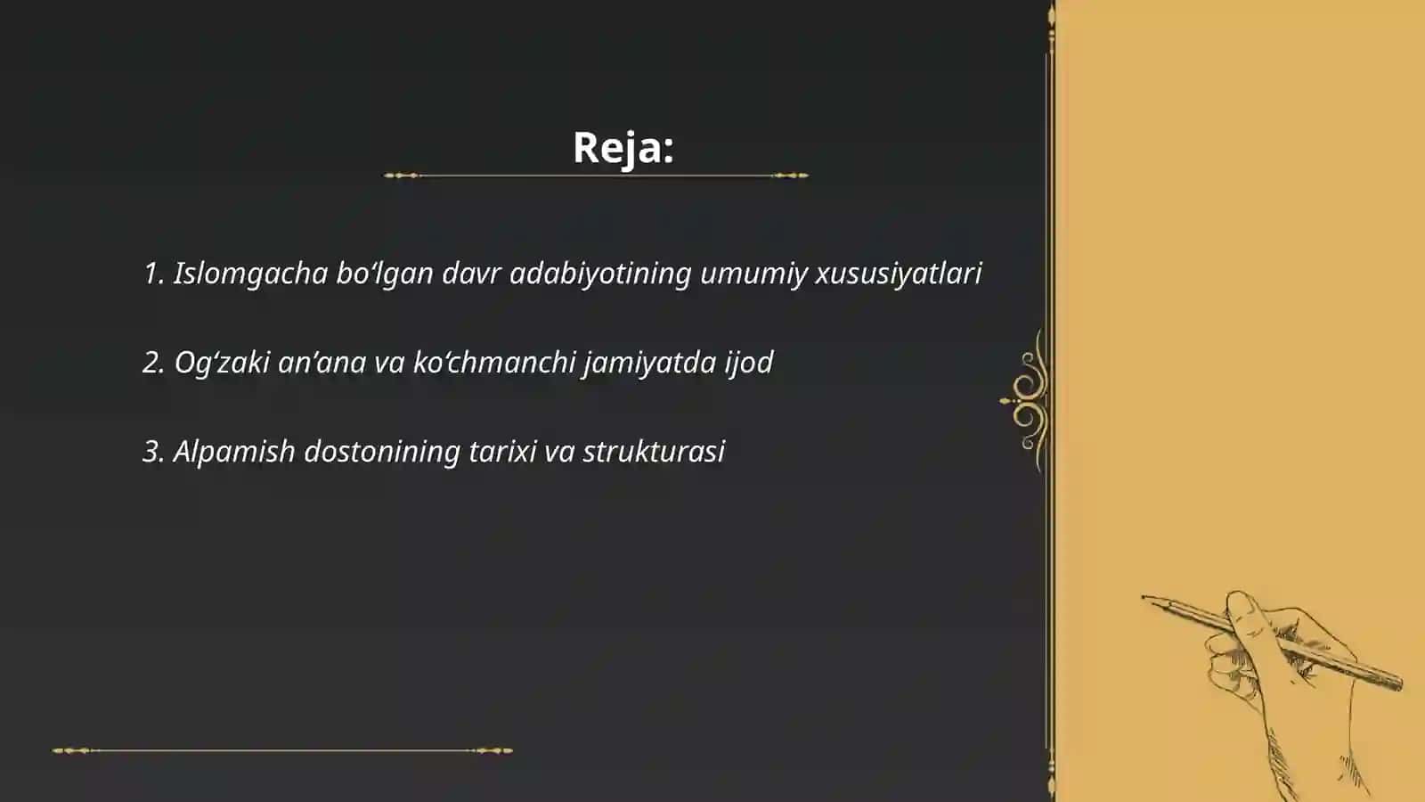 Islomgacha bo'lgan davr adabiyoti 2