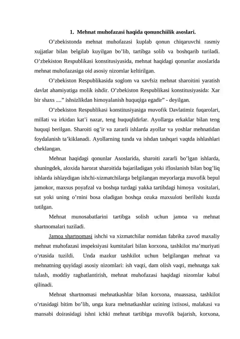 Mehnatni muhofaza qilishning zamonaviy texnika texnologiyalari 2