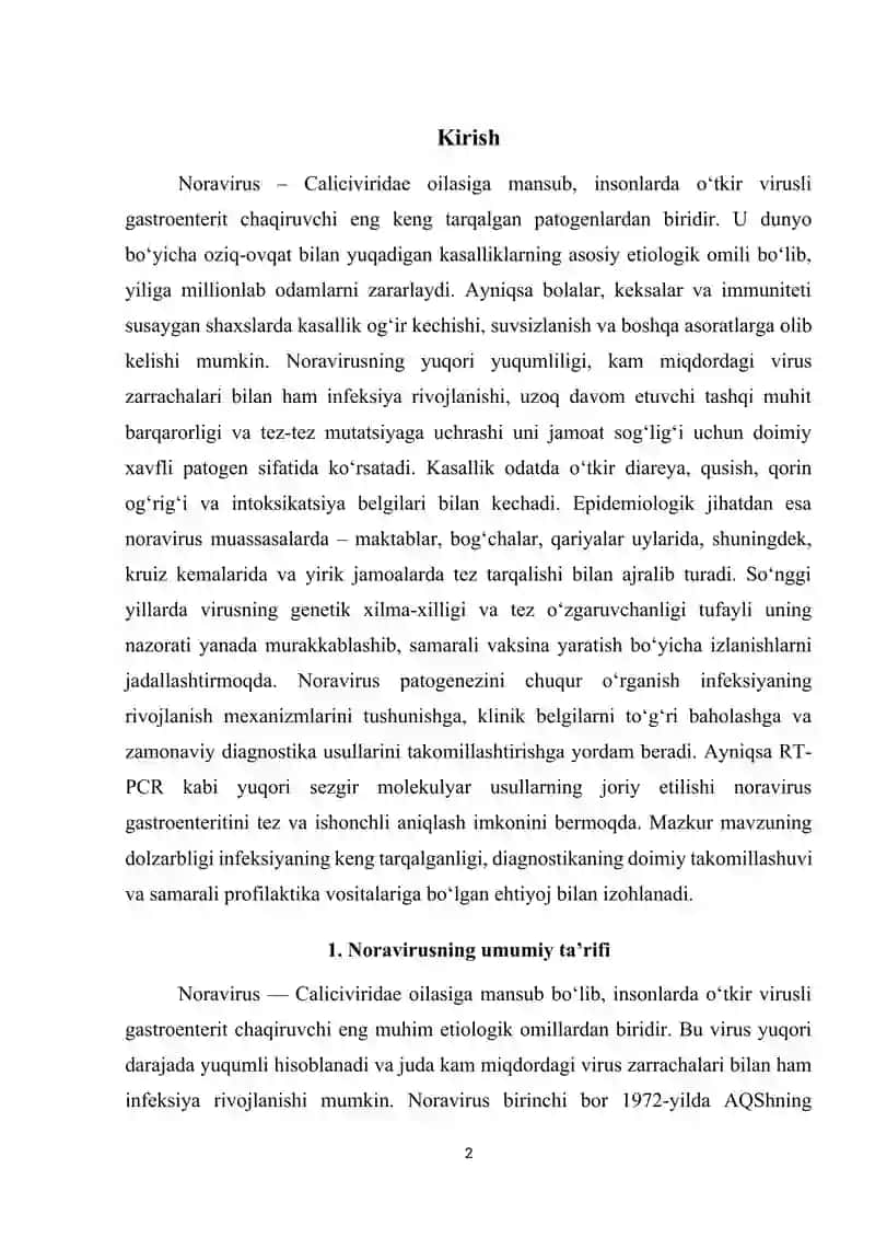 Noravirus potogenizi va diagnostikasi 2